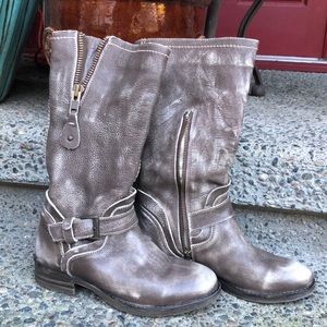 Bed Stu mid calf Token Teak Abrasive boots